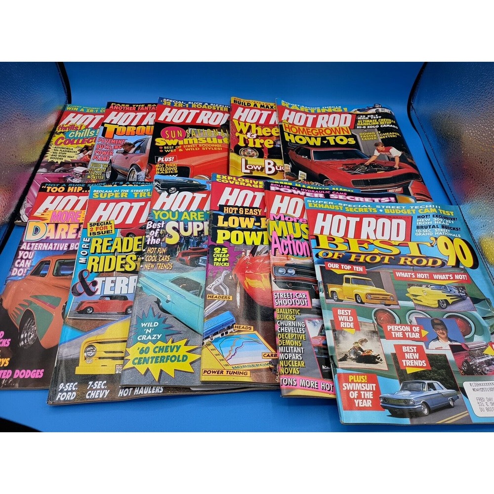 Hot Rod Magazine Lot - 1990 - 11 Issues - Missing February